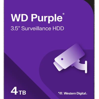 Disque dur interne 3.5" Western Digital Purple 4 To pour systèmes de vidéo surveillance et de sécurité (WD43PURZ)