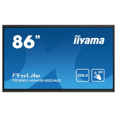 Écran tactile multipoint 4K UHD - 16:9 - VA - 435 cd/m² - 4000:1 - 6.5 ms - 24/7 - HDMI/DisplayPort/USB-C - Wi-Fi/Bluetooth - HP 2 x 18 W - Android 13 Certification Google EDLA - Noir
