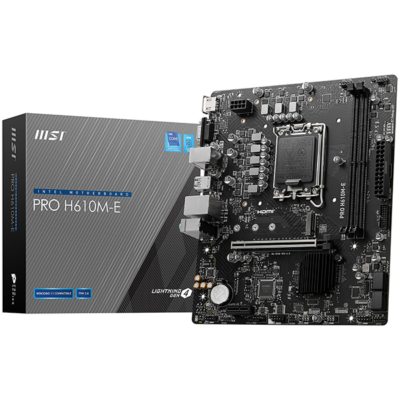 MSI Carte Mère PRO H610M-E — 4711377125147
